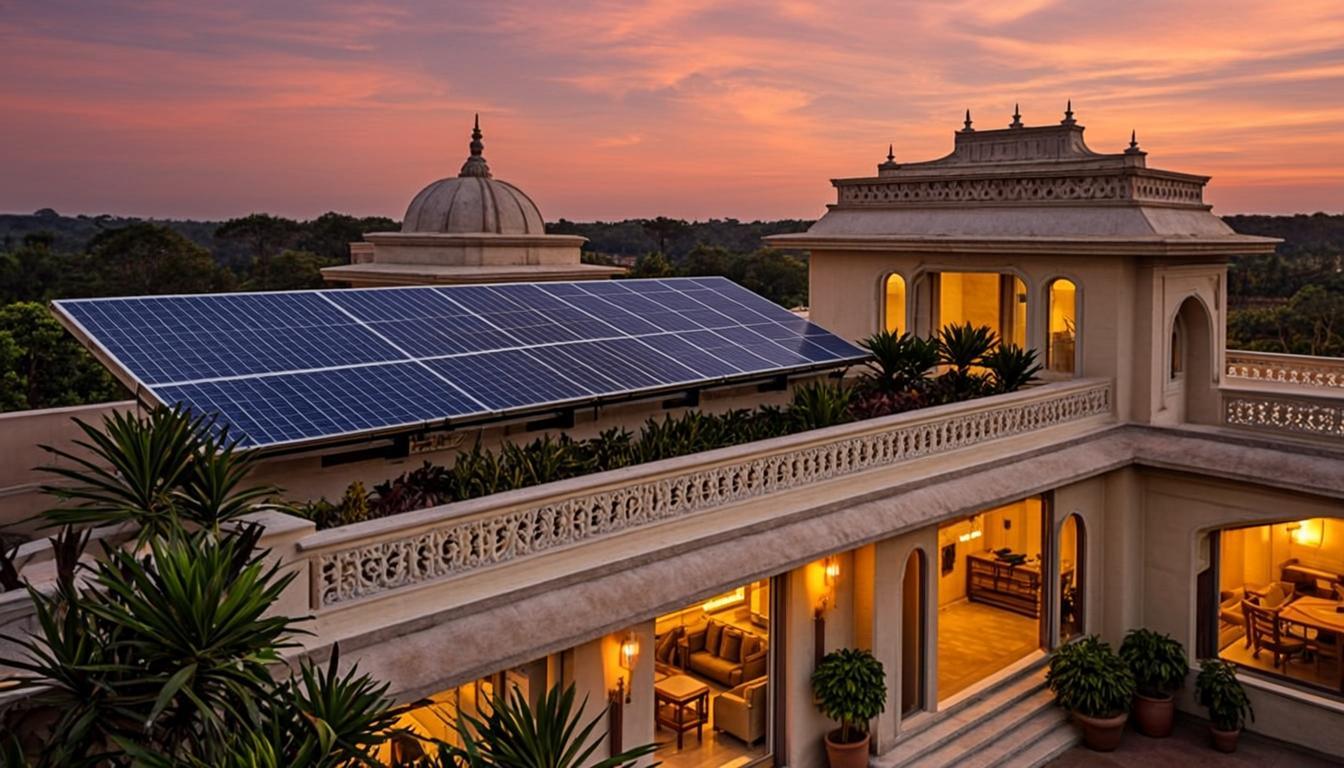 Villa Rooftop Solar — 10 kW Hybrid System
